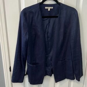 41 Hawthorn linen blend navy blue suit jacket/blazer Size - Large